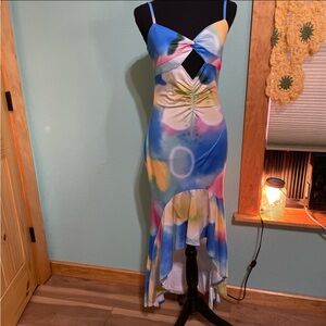 Multicolor Tie-Dye Maxi Dress